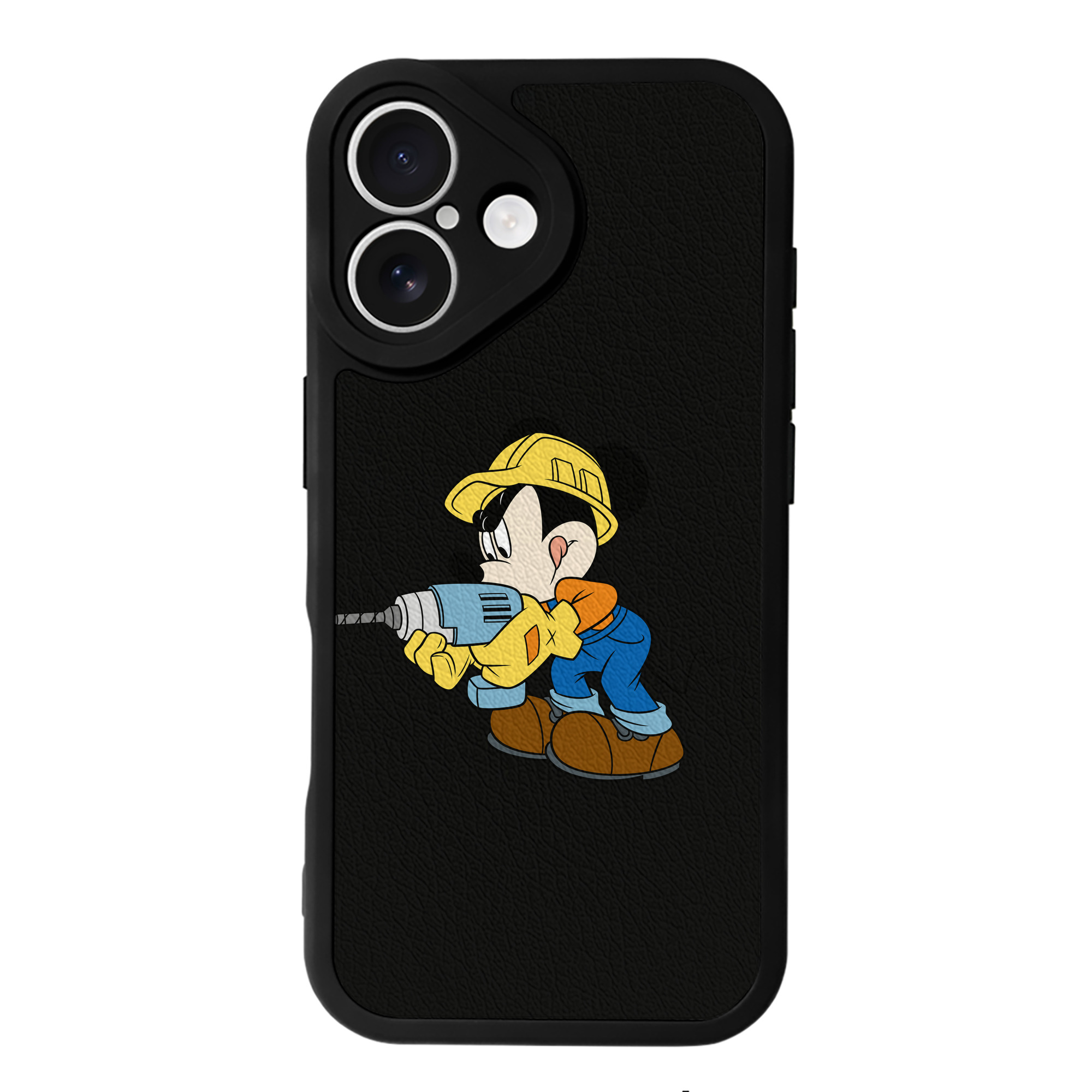 （画像用） ミッキーマウス Mickey Mouse 【iPhone 16シリーズ対応】シリコンスマホケース（レザー調） 材質：シリコン